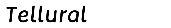 Tellural font preview